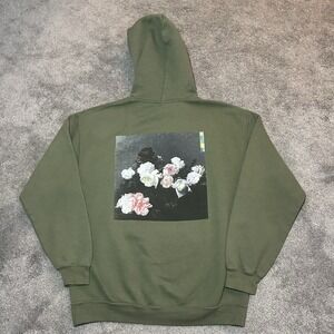 New Order Olive Hoodie Size MEDIUM Power Corruption Lies Graphic Sweatshirt